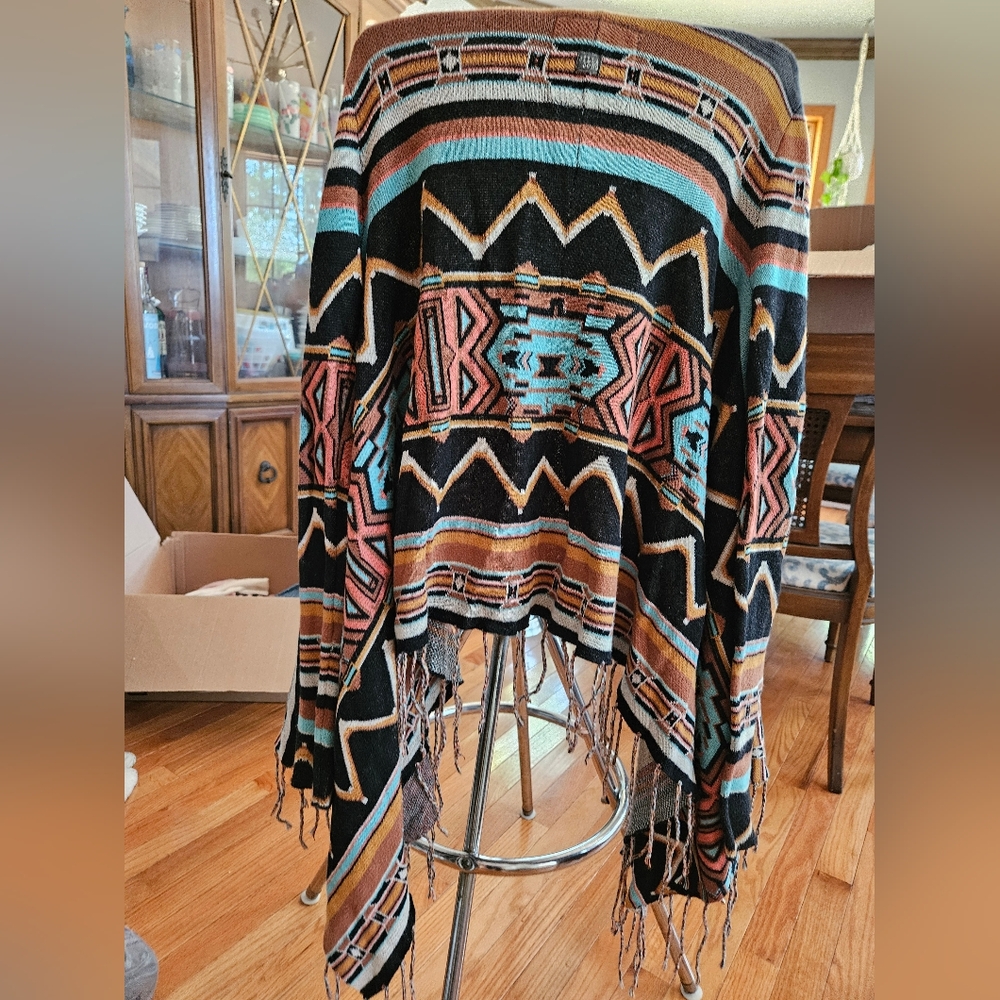 Billabong Multicolor Geometric Poncho